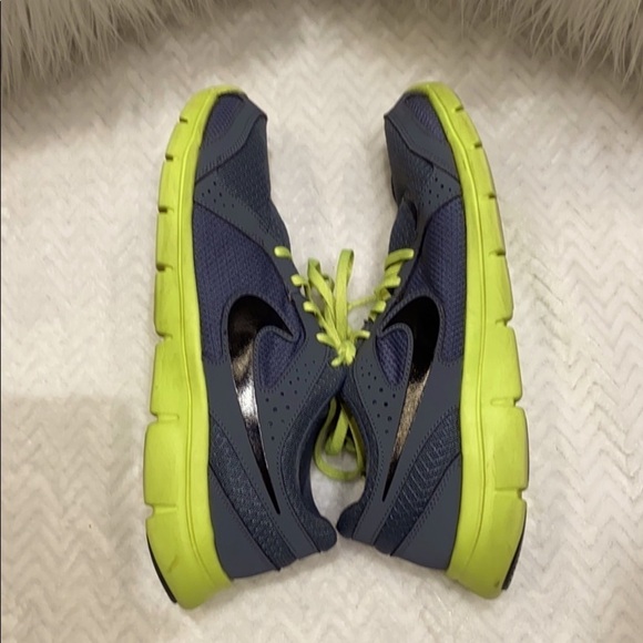 𝅺Nike Flex Experience Run 2 SlateVolt Running shoes SZ 9 - Picture 4 of 9
